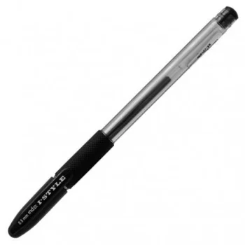 ручка гелевая I-STYLE пластиковый корпус резиновый упор 0.5мм черная